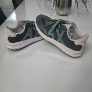 Zapatillas Armani Exchange AX Negras y Verdes