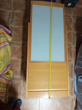 Mesa Centro Extensible Madera y Cristal