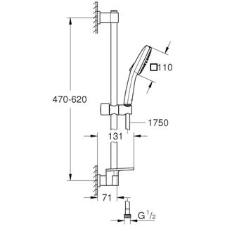 Conjunto de barra de ducha GROHE Comfort 110