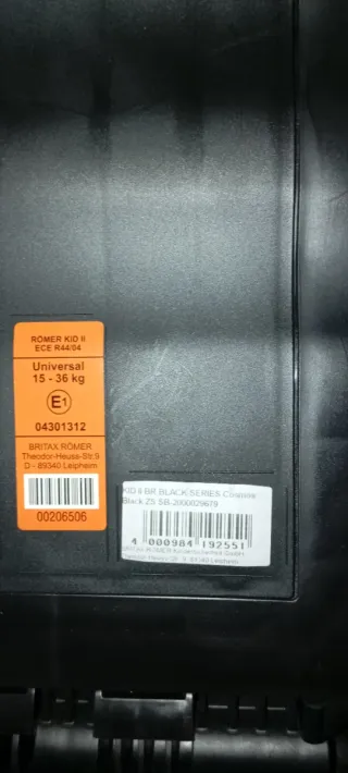 Britax-Romer Kid II Cosmo negra