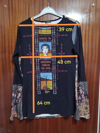 Camiseta Misia Talla L Estampada