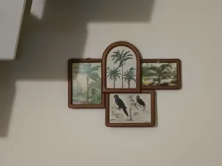 Cornice con stampe tropicali