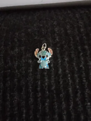 Colgante Stik azul y plateado