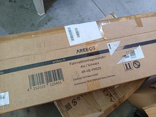 AREBOS Caballete de bicicleta con bolsa giratorio