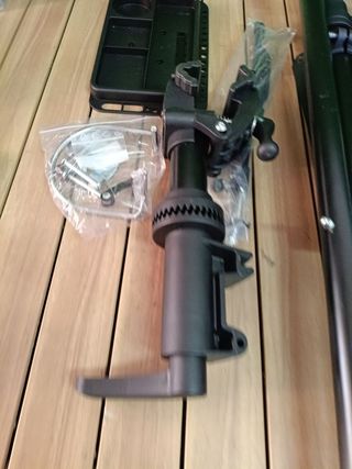 AREBOS Caballete de bicicleta con bolsa giratorio