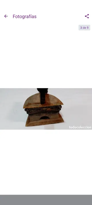 Plancha de carbón antigua siglo XIX