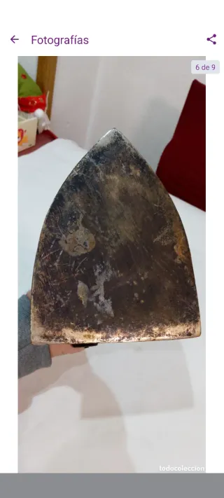 Plancha de carbón antigua siglo XIX