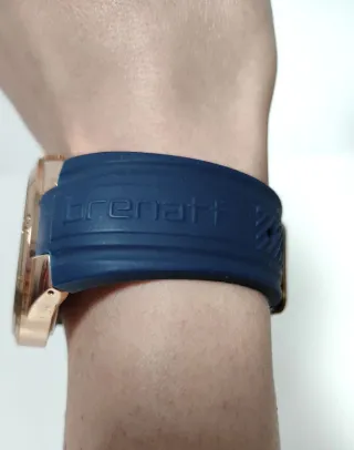 Reloj mujer BRENATT nuevo azul dorado