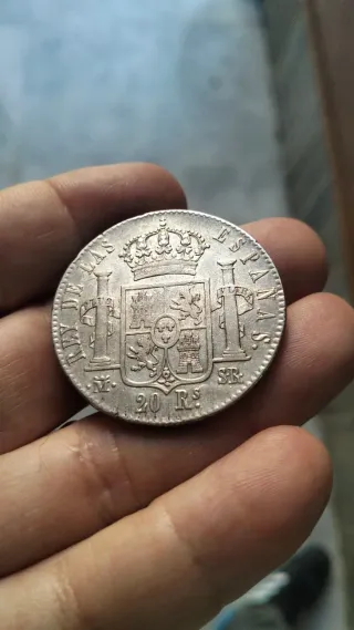 Moneda 20 Reales 1822
