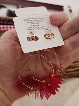 Pendientes corazones y abanicos de Abril