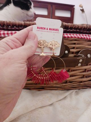 Pendientes corazones y abanicos de Abril