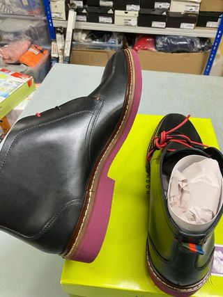 Botas Ankle Ted Baker Tornev Homem Pretas Vermelha