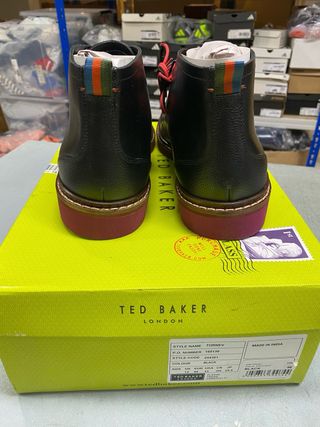 Botas Ankle Ted Baker Tornev Homem Pretas Vermelha