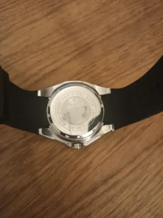 Reloj Marea Hombre Negro y Plateado