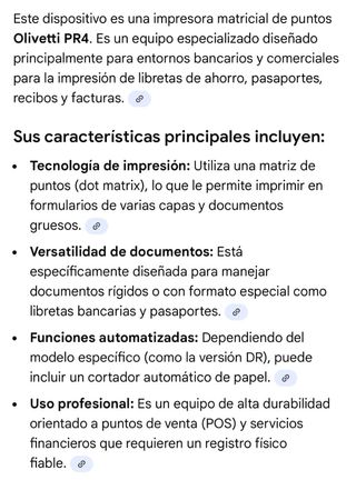 Impresora Olivetti PR4 Matricial