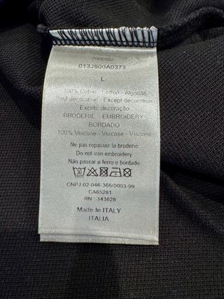 Polo Dior Negro Talla L