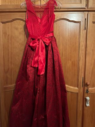 Vestido de fiesta rojo talla 34