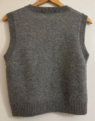 Chaleco de punto Zara gris