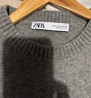 Chaleco de punto Zara gris