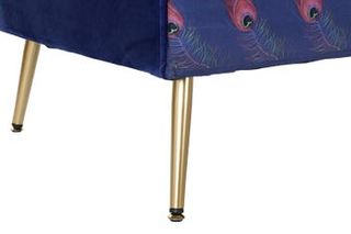 Sofá Polyester Metal 130x70x80 Pluma Pavo Real