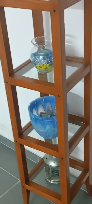 2 Estanterías Madera y Cristal+ regalo libros