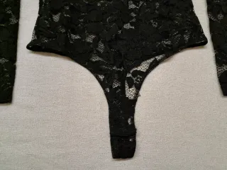 Body nero in pizzo Asos