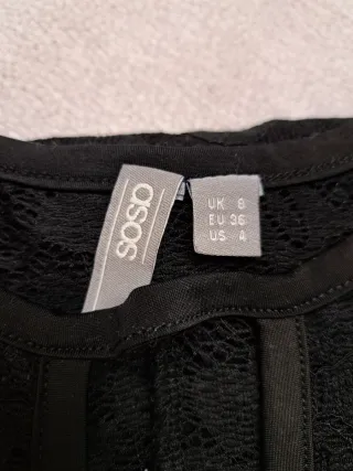 Body nero in pizzo Asos