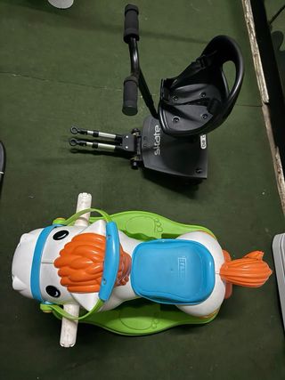 Caballito balancín con ruedas y silla