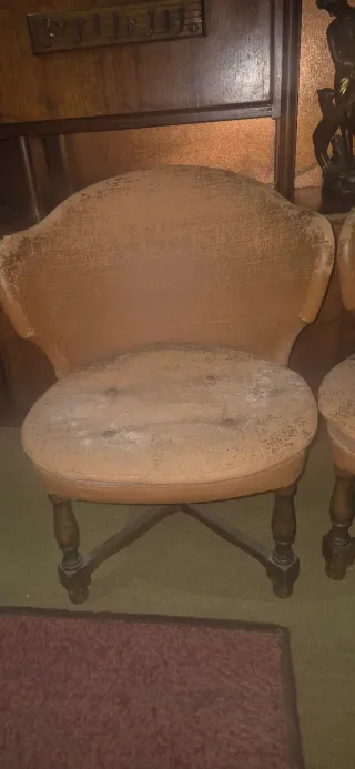 2 Sillas Antiguas Retro Vintage viejas colección