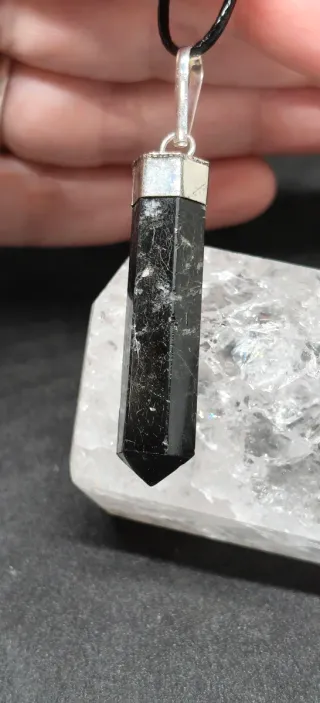 Colgante Turmalina Negra Mineral Natural