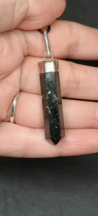 Colgante Turmalina Negra Mineral Natural
