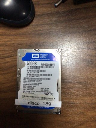 Disco Duro WD 500GB WD5000BEVT