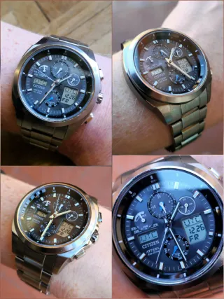 Citizen Attesa Eco-Drive Titanio Ana-digital Radio