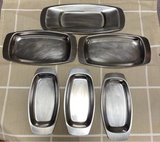 Bandejas de aperitivo metálicas (Set de 5)