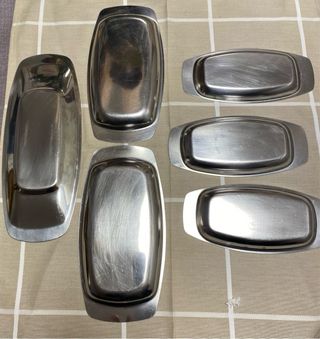 Bandejas de aperitivo metálicas (Set de 5)