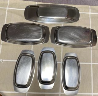 Bandejas de aperitivo metálicas (Set de 5)