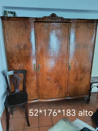 Mueble aparador vintage madera y mármol