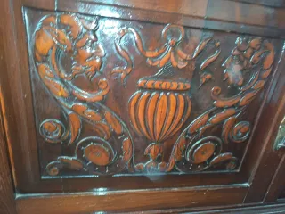 Mueble aparador vintage madera y mármol