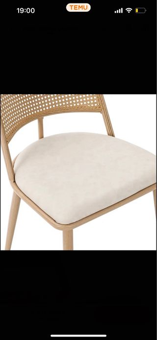 Pack 4 Sillas Comedor Ratán Beige
