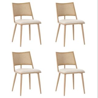 Pack 4 Sillas Comedor Ratán Beige