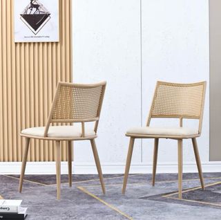 Pack 4 Sillas Comedor Ratán Beige