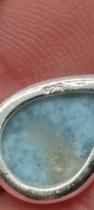 Pendientes de Plata y Larimar.