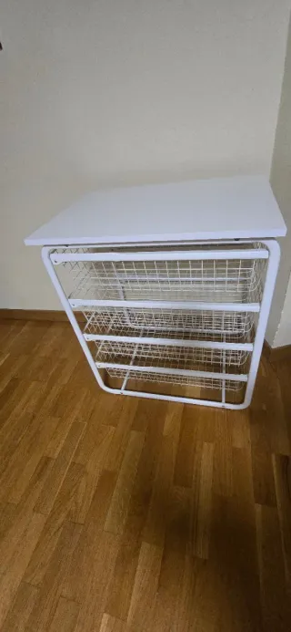 Cajonera metálica blanca