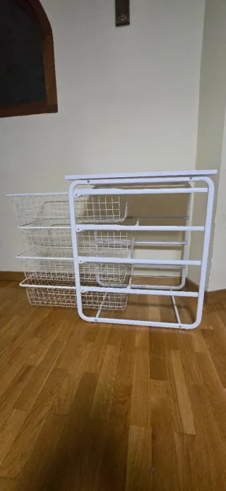 Cajonera metálica blanca