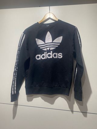Sudadera Adidas Mujer Negra y Blanca