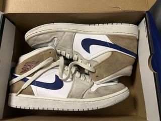 ORIGINALES Jordan 1 Mid Beige Azul Caja Talla 44