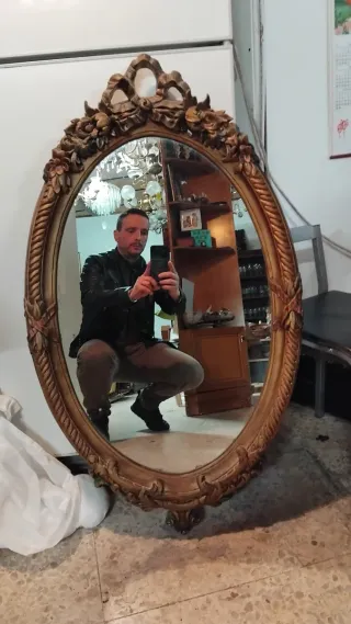 Espejo antiguo francés dorado