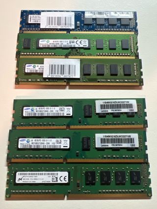 Lote 6x Módulos RAM DDR3 4GB