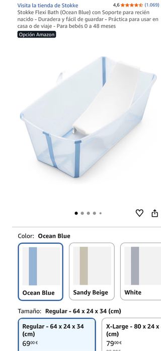 Bañera Stokke plegable + reductor