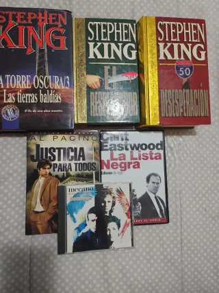 Lote Libros Stephen King, DVD y CD